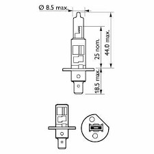 Bóng đèn Ô Tô Philips Premium Vision Chân H1 12258PRC1 12V/55W