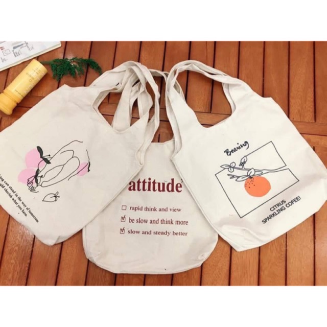 Túi Vải Canvas Attitude Quảng Châu ( Hình Shop Tự Chụp )