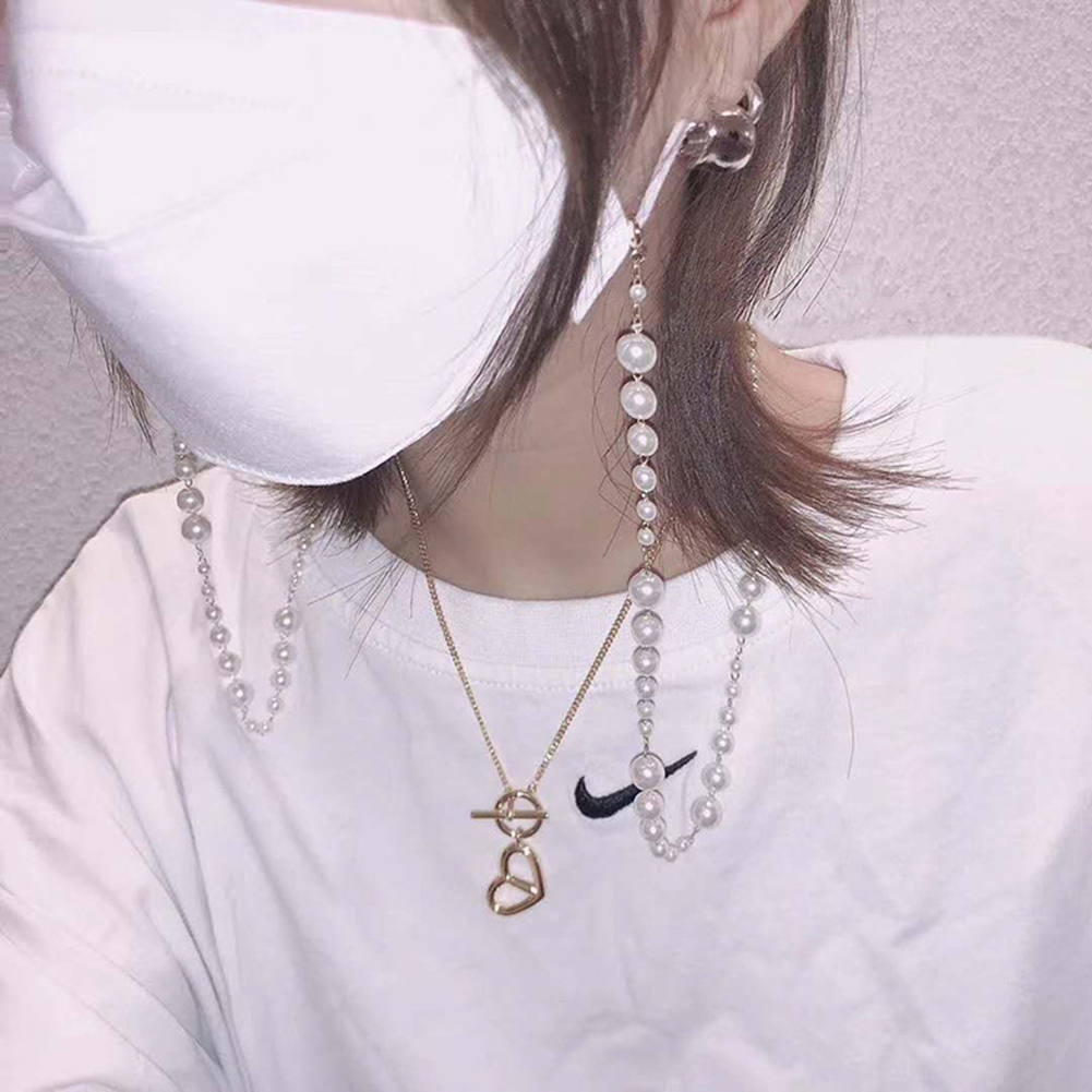 Dây Đeo Mắt Kính Dạng Chuỗi Ngọc Trai Thời Trang