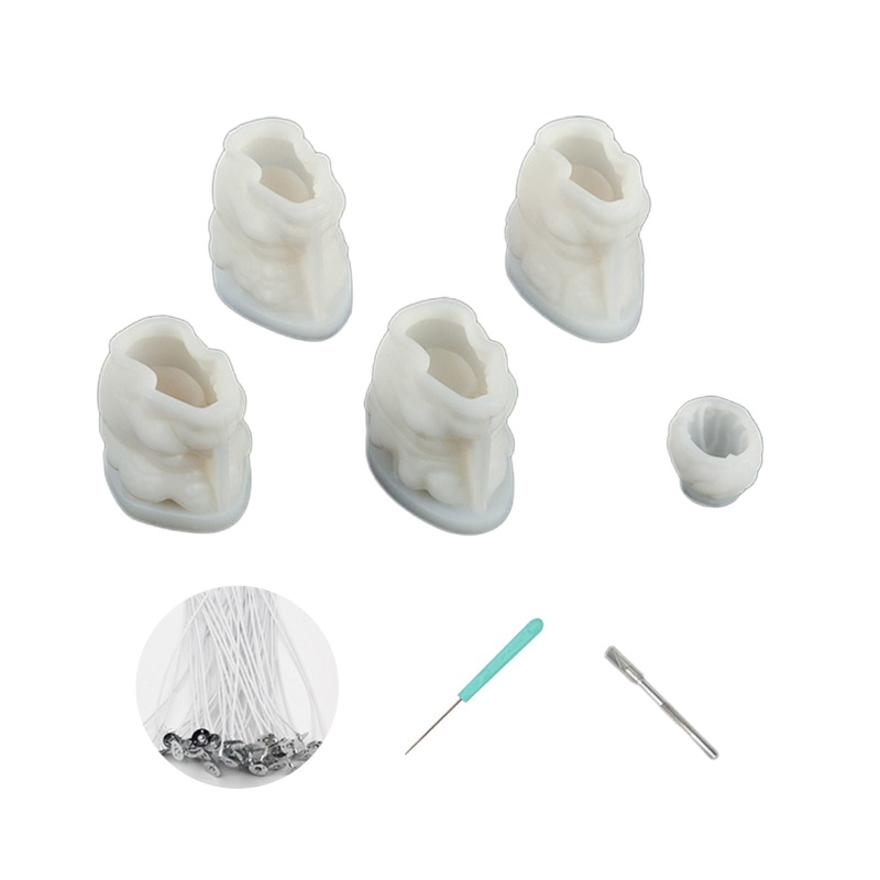 Khuôn Làm Nến Silicone Hình Đầu Lâu 3D