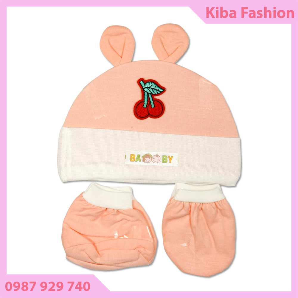 Bộ mũ kèm bao tay, bao chân cho trẻ sơ sinh