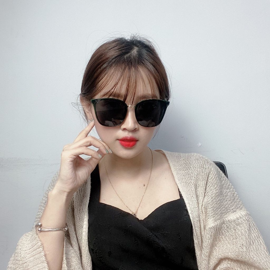 Kính mát nữ chống tia UV400, thiết kế mắt vuông dễ đeo, màu sắc thời trang 5024