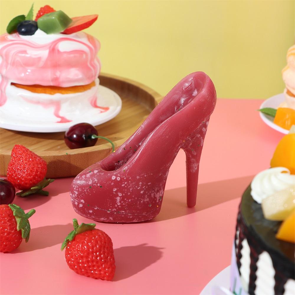 CONOPERY Khuôn Làm Bánh Kẹo Hình Giày Cao Gót Bằng Nhựa Cấp Thực Phẩm / Size Lớn