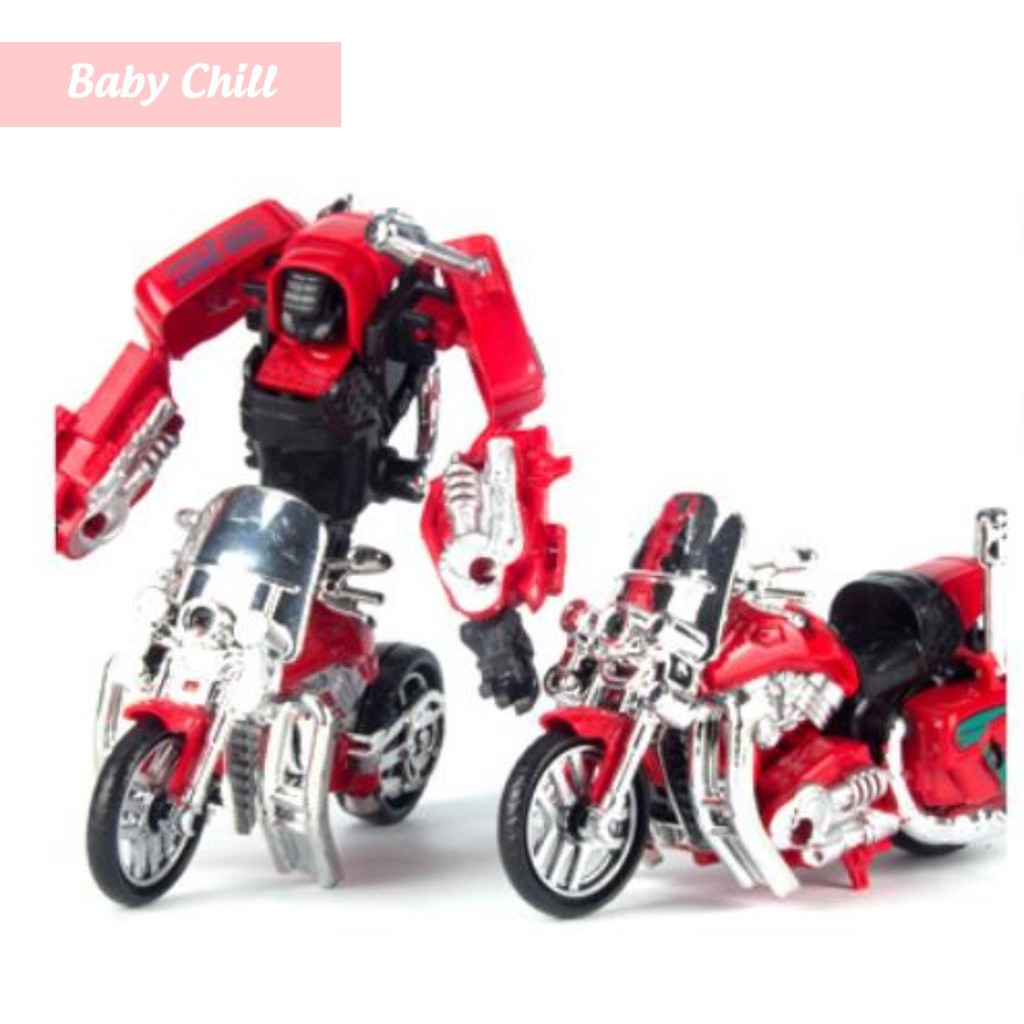 Ghép hình robot transformers - Robot biến hình - Lắp ghép thanh siêu nhân lớn - Baby Chill