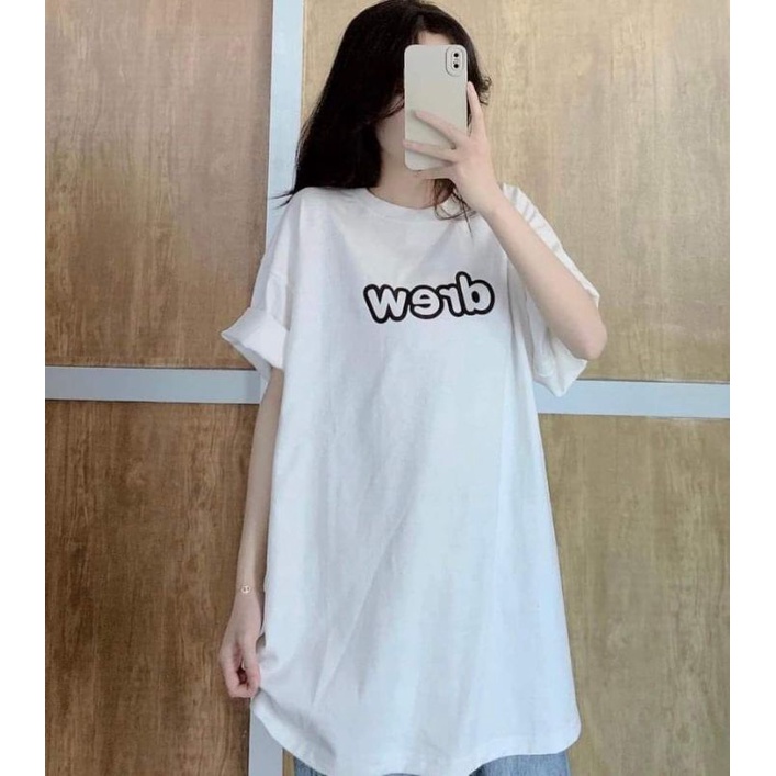 Áo phông Drew chữ ngực siêu hot form rộng đẹp- Áo thun tay lỡ Unisex nam nữ kiểu hàn quốc vải cotton HARI in hoạ tiết