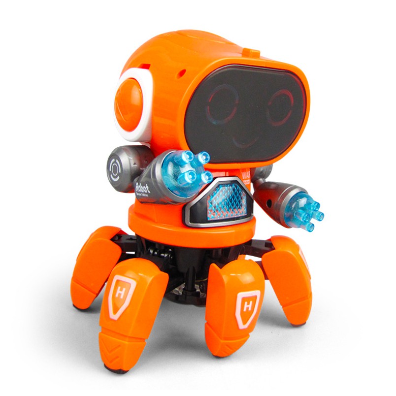 Đồ chơi trẻ em robot siêu nhân vui nhộn phát sáng biết nhảy và hát theo nhạc cho bé trai và bé gái