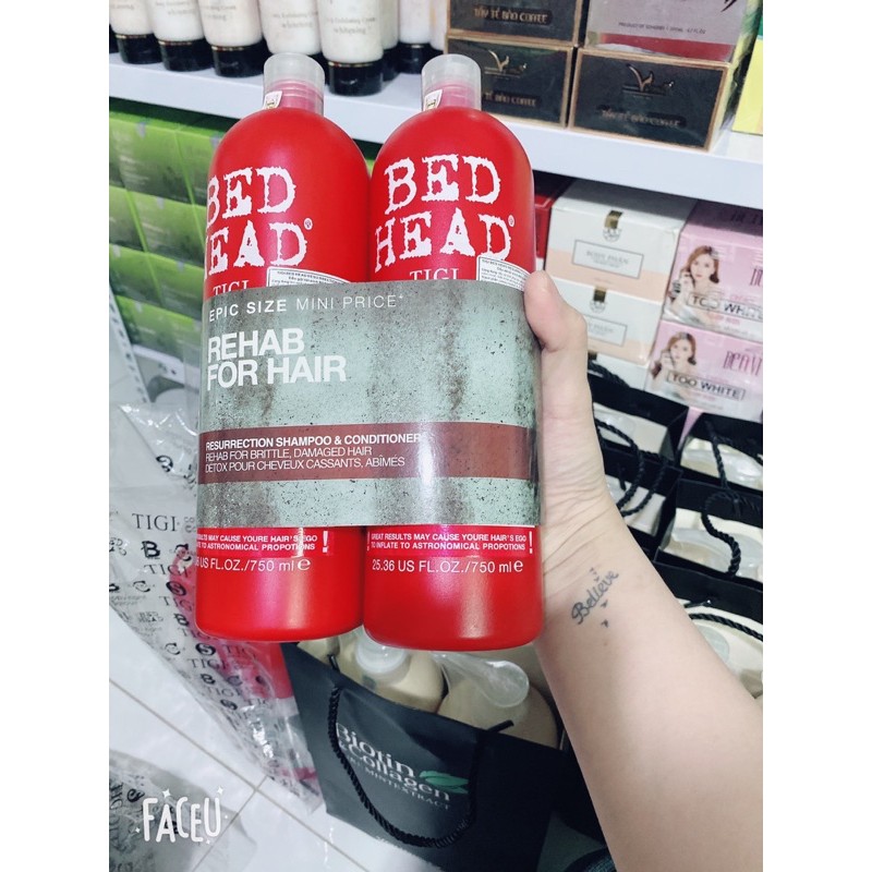 Cặp Dầu Gội Tigi Đỏ 750ml Bed Head Urban Antidotes Chính Hãng