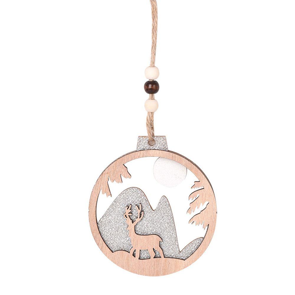 Mặt Gỗ Thủ Công Sáng Tạo Treo Trang Trí Giáng Sinh