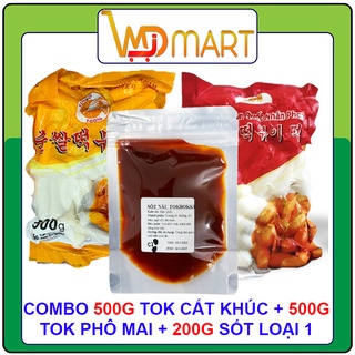Bánh gạo hàn quốc cắt khúc Mir 500g + Bánh gạo phô mai Mir 500g + 200g sốt tokbokki