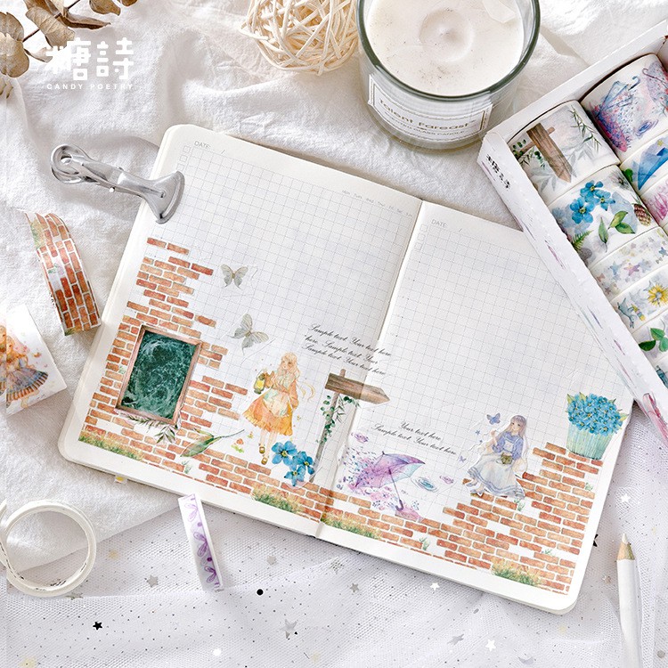 Set 20 cuộn băng dính / washi tape WT210 Gachini