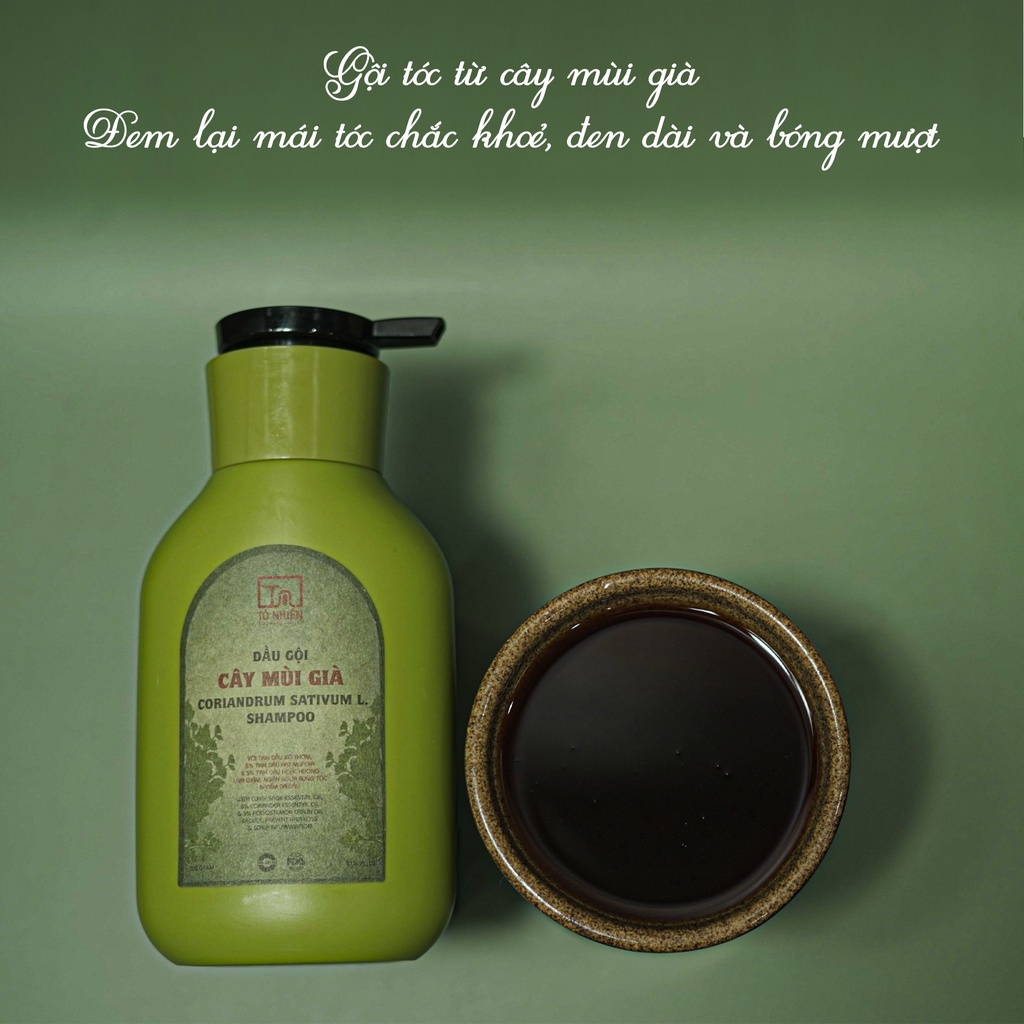 COMBO bộ gội hấp và dầu dưỡng cây mùi già Tô Nhiên - Làm sạch gàu,kích mọc tóc và phục hồi tóc hư tổn