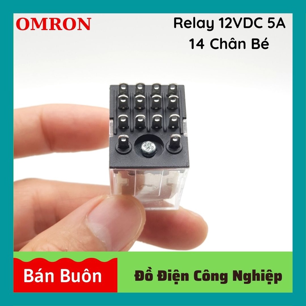 Relay omron 12v 14 chân, rơ le trung gian 12v