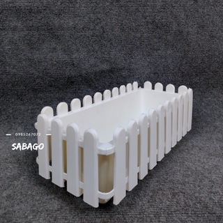 Chậu hàng rào nhựa size lớn 44cm Bền đẹp