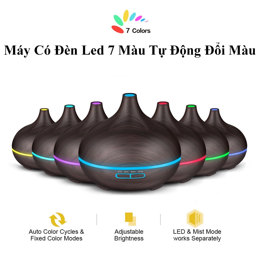 Máy Xông Tinh Dầu MKT15V Tặng Kèm Điều Khiển Dung Tích 550ml Máy Tự Ngắt Khi Hết Nước Bù Ẩm Phòng Điều Hòa