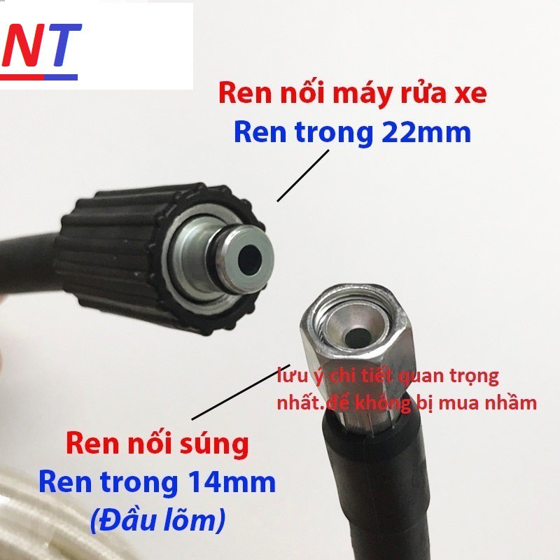 Combo dây rửa xe 15 mét áp lực cao tặng kèm súng có điều chỉnh tia nước