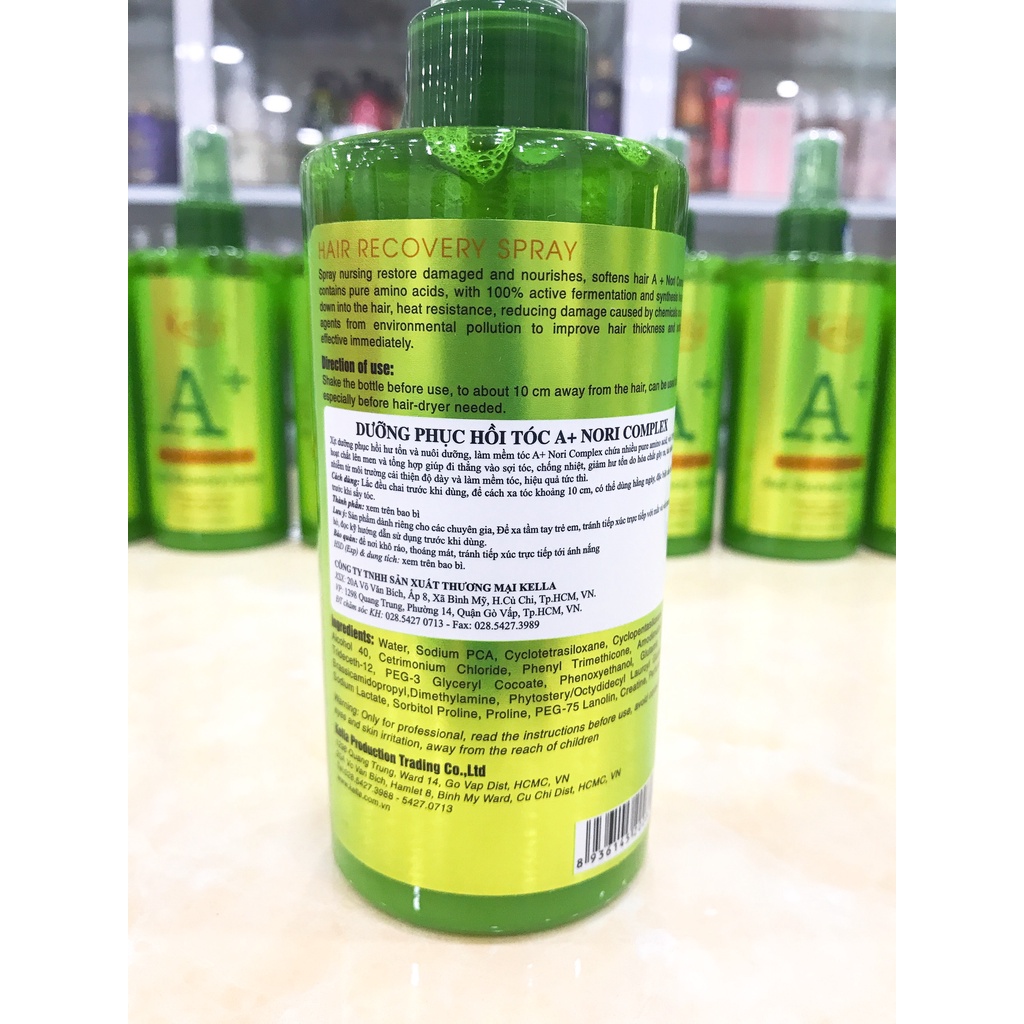 Xịt Dưỡng Tóc Phục Hồi Kella A+ Nori Complex 250ml