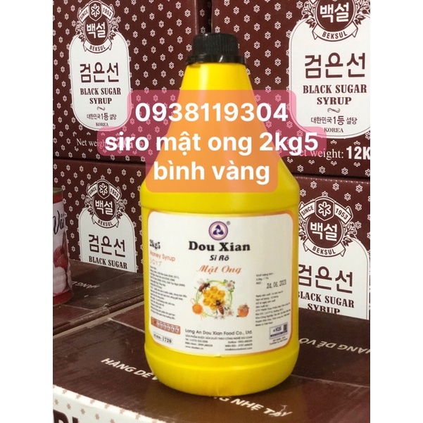 sỉro mật ong 2.5kg bình vàng dowxian