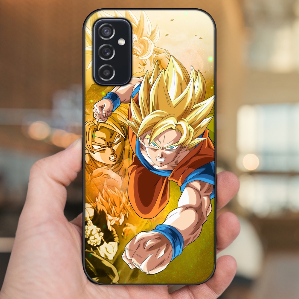 Ốp lưng Samsung M52 viền đen in hình Goku Dragon Ball