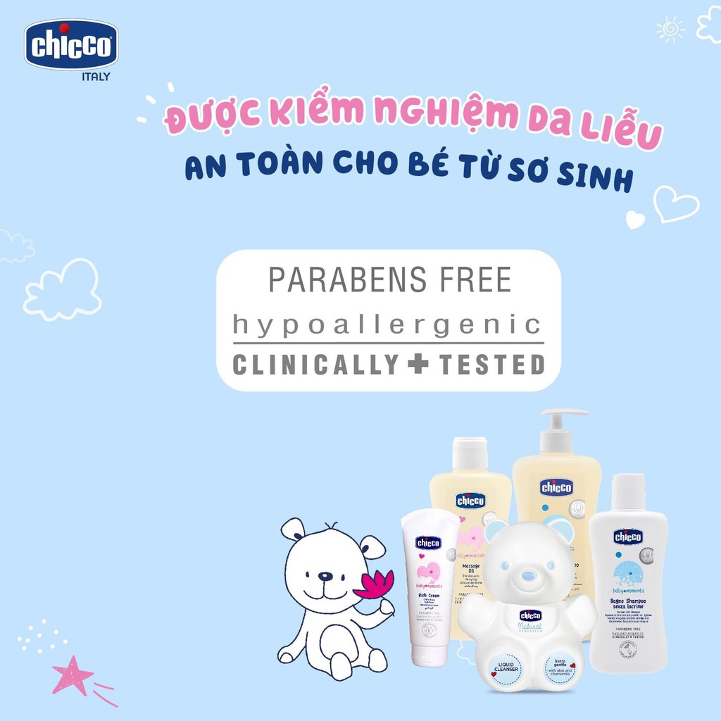 [Mã MKBC245 giảm 8% đơn 400K] KEM DƯỠNG ẨM CHỨA OMEGA VÀ VITAMIN E CHICCO 100ML