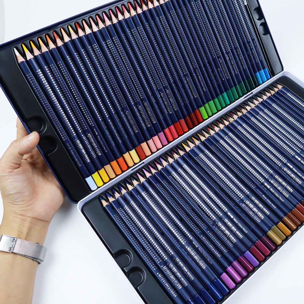 Chì Màu Nước Siêu Cao Cấp Mới 24/36/48/72 Màu Hộp Thiếc