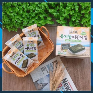 Rong biển hữu cơ tách muối Hàn Quốc IVENET bổ sung DHA, CANXI  cho bé ăn dặm (hộp 10 gói)