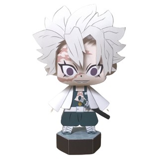 (Đọc kĩ mô tả) 11 - Mô hình giấy tự làm Shinazugawa Sanemi [Demon Slayer/ Kimetsu no Yaiba] có kèm hộp trang trí