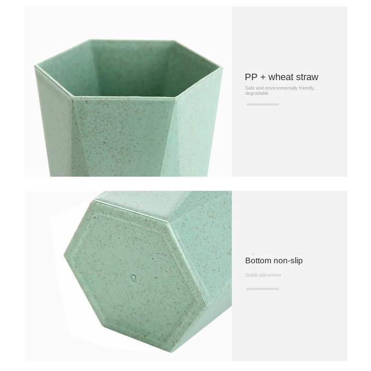 Cốc Đánh Răng Bằng Lúa Mạch Thiết Kế Hình Kim Cương Sáng Tạo