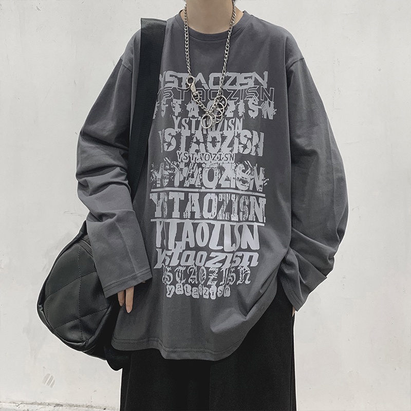 Áo Thun Nam Dài Tay Cổ Tròn Plus Size M-8XL