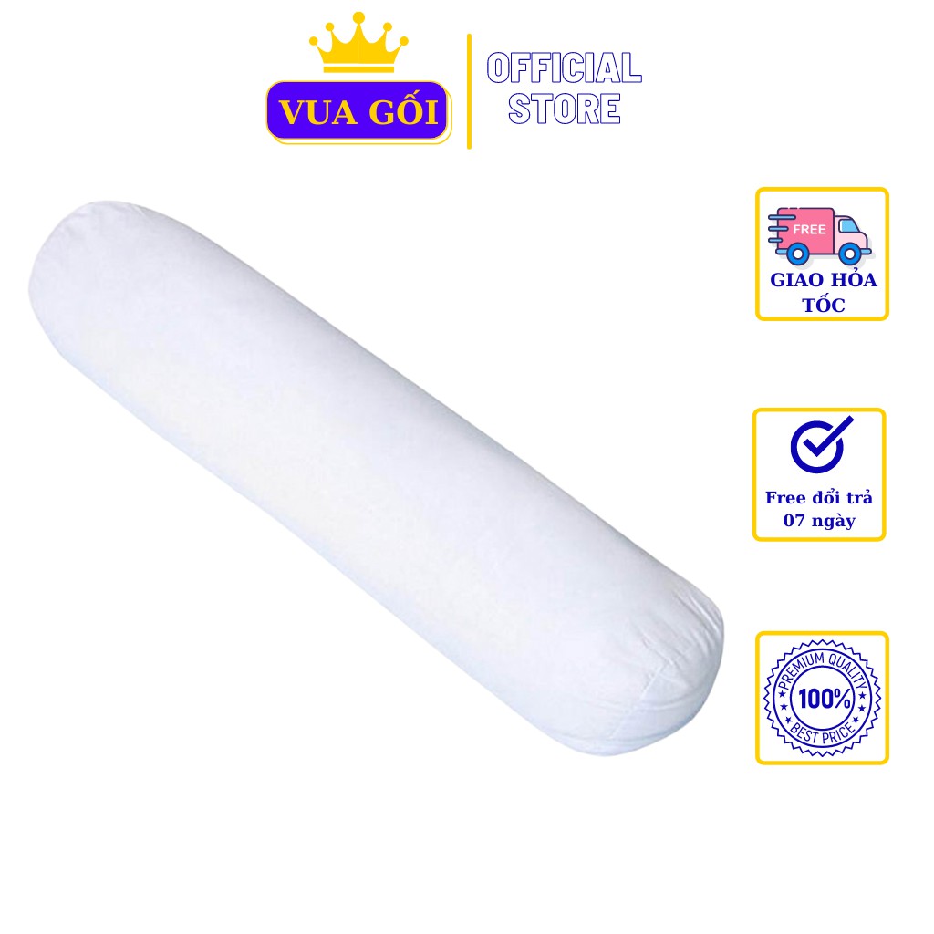 Ruột Gối Ôm Bông Ball Fiber Cao Cấp 35x100cm VUA GỐI Premium Pillow Êm Ái Kháng Khuẩn thumbnail