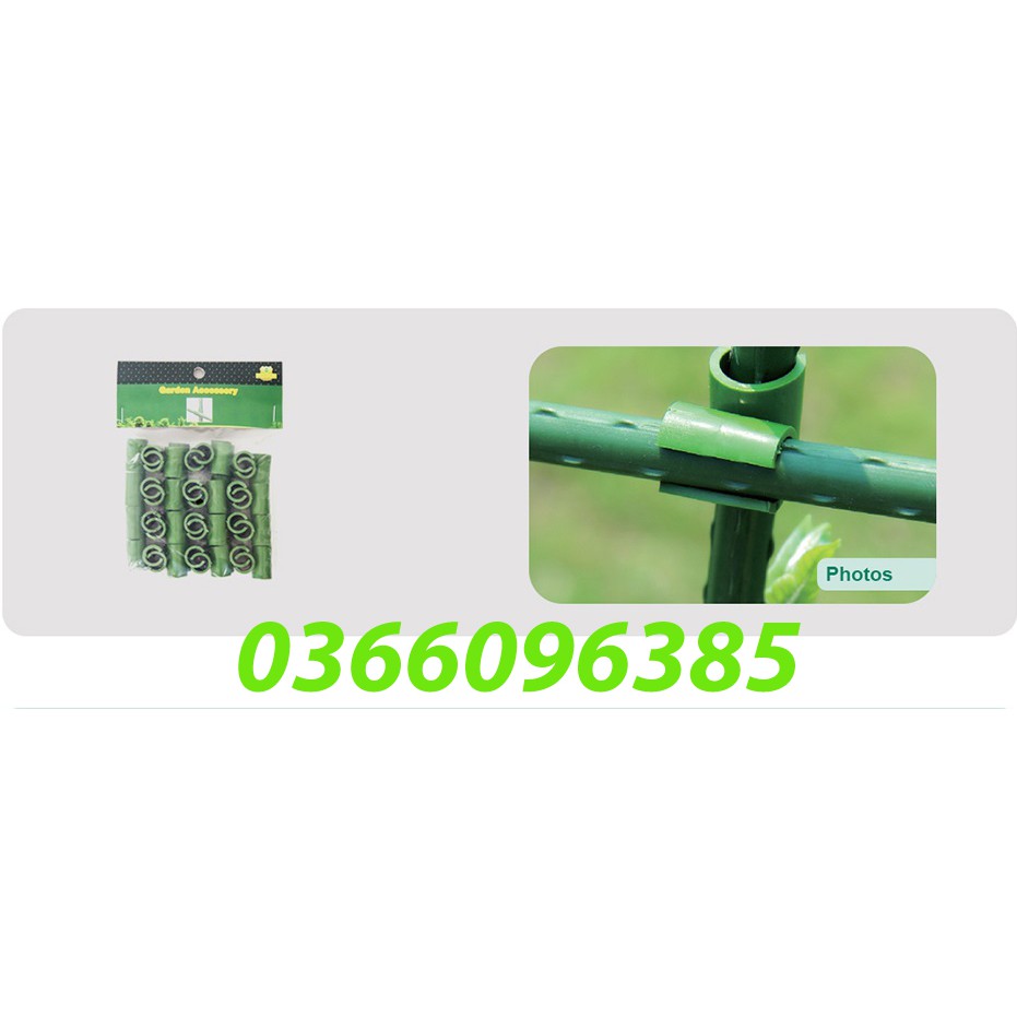 Set 2 khớp nối vặn ghép ống thép phi 11,16,20mm làm giàn cho cây leo