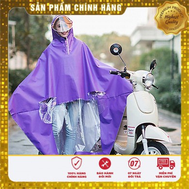 Áo đi mưa phản quang trùm toàn thân vải dầy chống thấm tuyệt đối