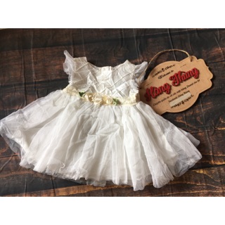 Đầm xoè hoạ tiết hoa hồng