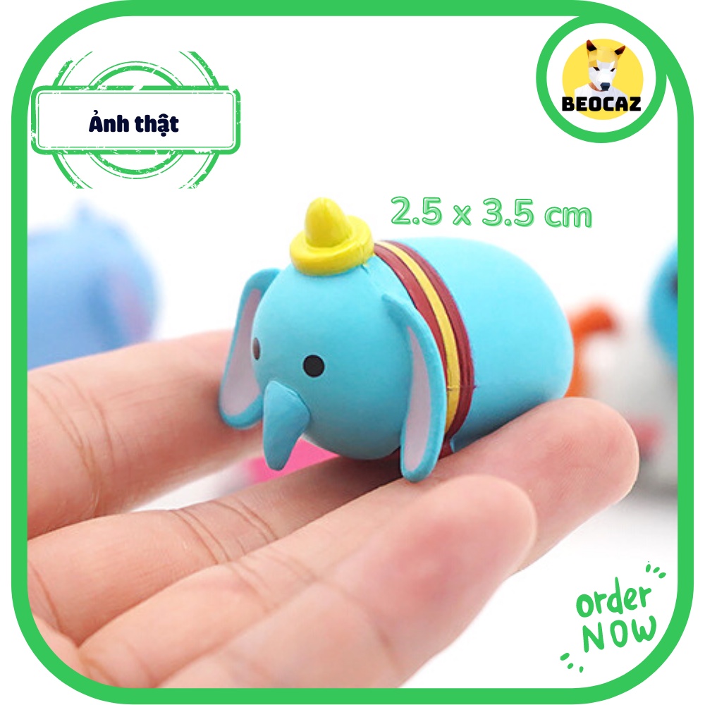 Mô hình Disney Tsum chibi dễ thương Gấu Pooh Mickey Donald Hổ Tigger Chip và Dale Dumbo lợn Piglet size nhỏ trang trí