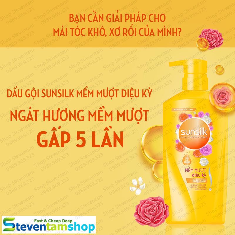 Dầu gội SUNSILK mềm mượt 900g