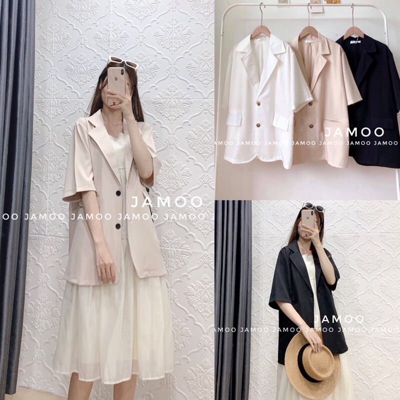 Áo blazer _ Áo vest nữ tay lỡ dáng rộng Hàn Quốc JAMOO (video/hình thật/sẵn) | BigBuy360 - bigbuy360.vn