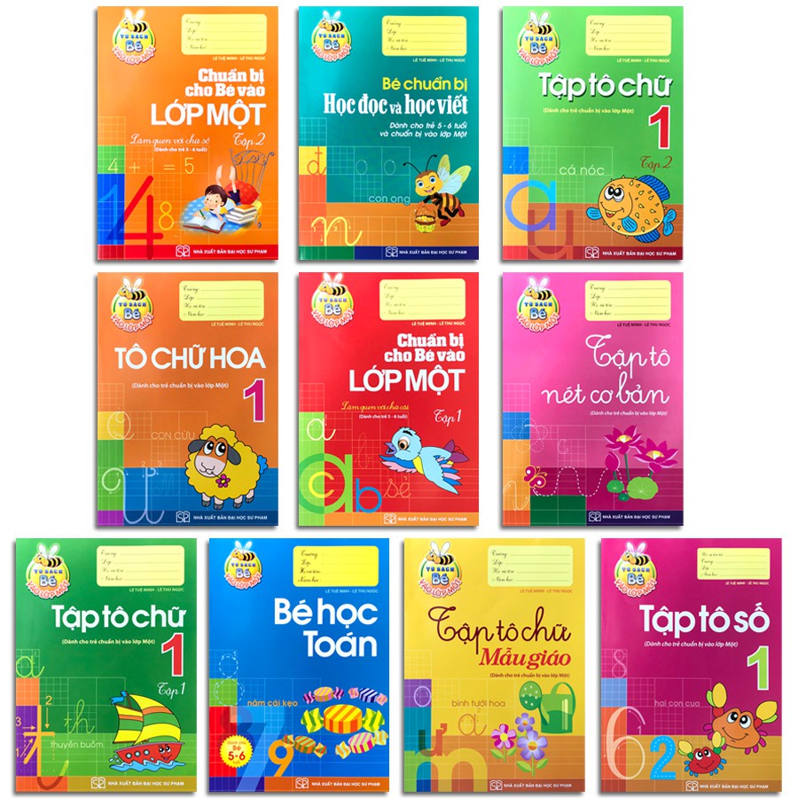 Sách: Chuẩn Bị Cho Bé Vào Lớp 1 (Túi 10 Cuốn) - TSMN