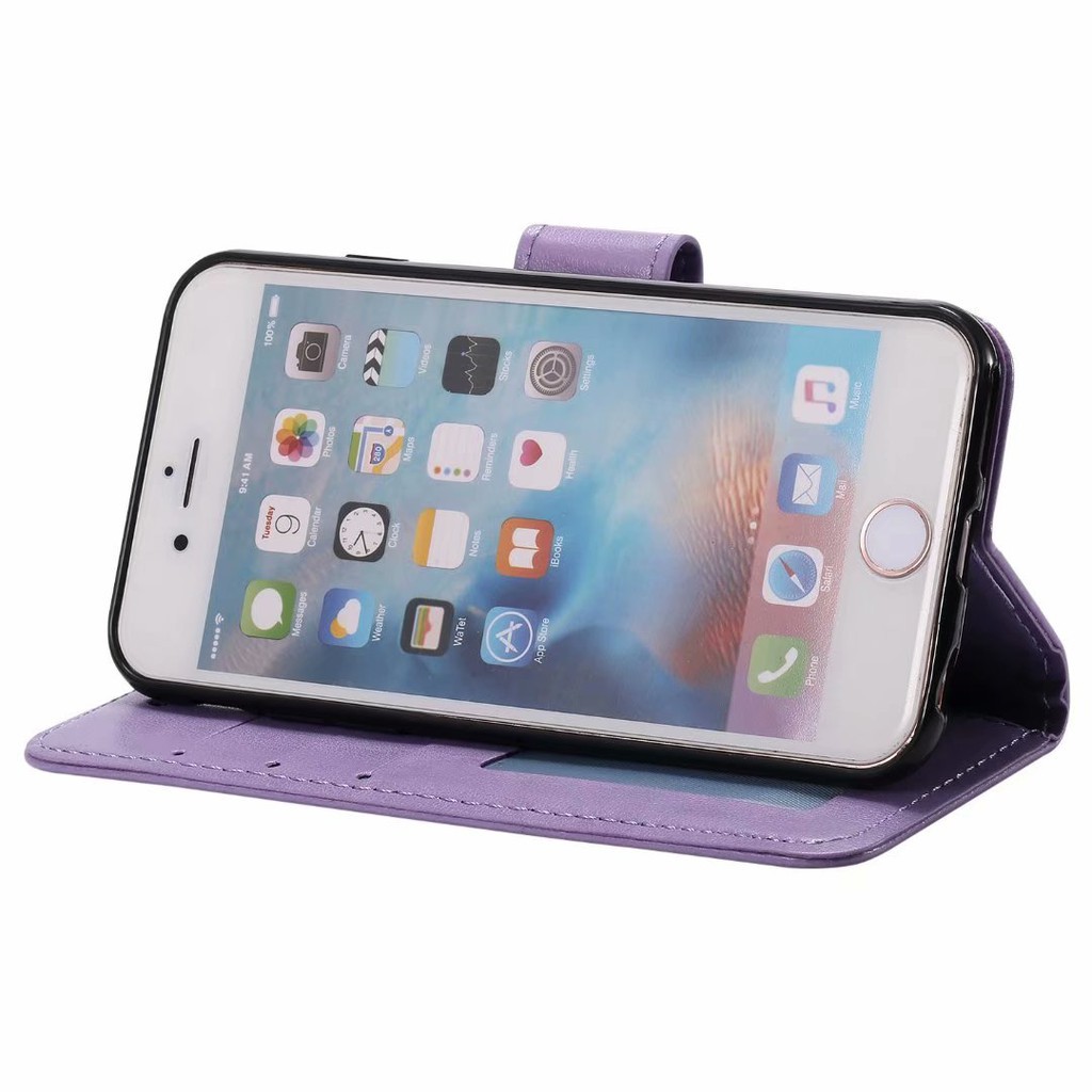 Bao da dập nổi có ngăn đựng thẻ cho điện thoại Apple iPhone 6 Plus | BigBuy360 - bigbuy360.vn