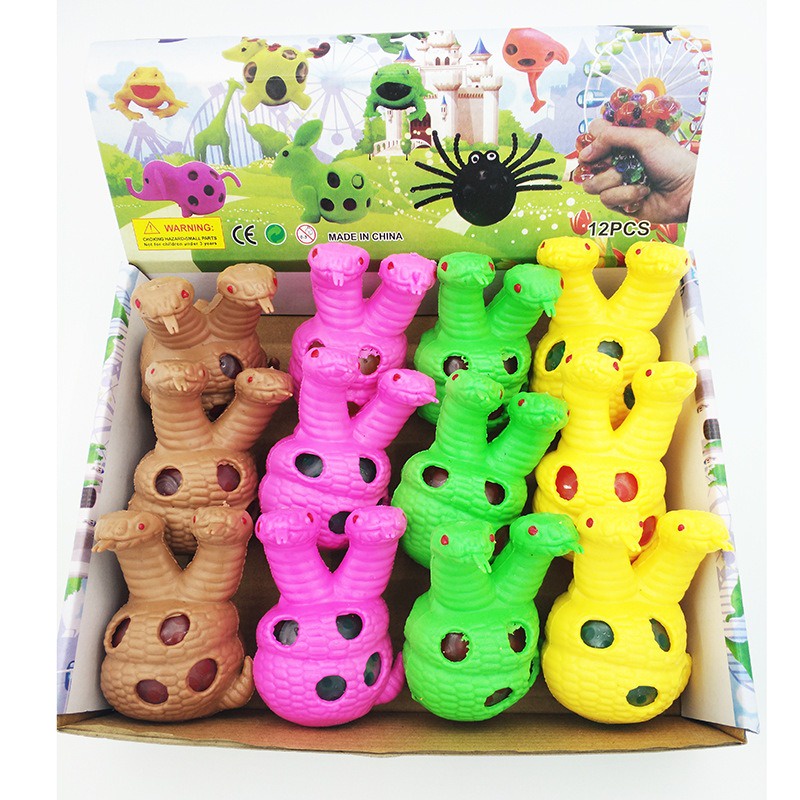 Đồ Chơi Squishy Gudetama hình con RẮN 2 ĐẦU bóp ra hạt nở giải trí mềm mịn siêu đàn hồi ngộ nghĩnh giải tỏa căng thẳng