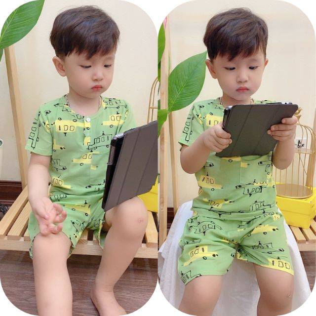 COMBO 3 BỘ- Đồ bộ lanh lụa cho bé trai