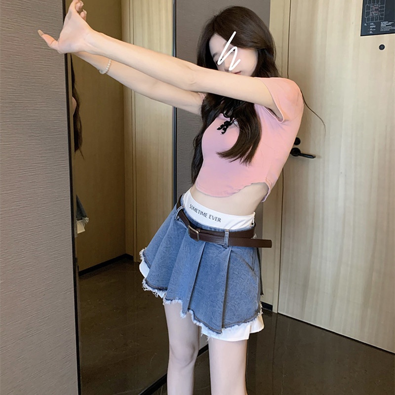 Chân Váy Denim Thiết Kế Độc Đáo Thời Trang Mùa Hè Quyến Rũ Cho Nữ