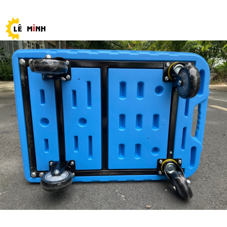 [BH 12TH- Loại 1 Tốt Nhất] Xe Đẩy Hàng 150 kg, Xe Đẩy Hàng 4 Bánh Maxkiwi PT0089 Mới- Bánh Xe Chống Ồn, Tay Đẩy Gấp Gọn