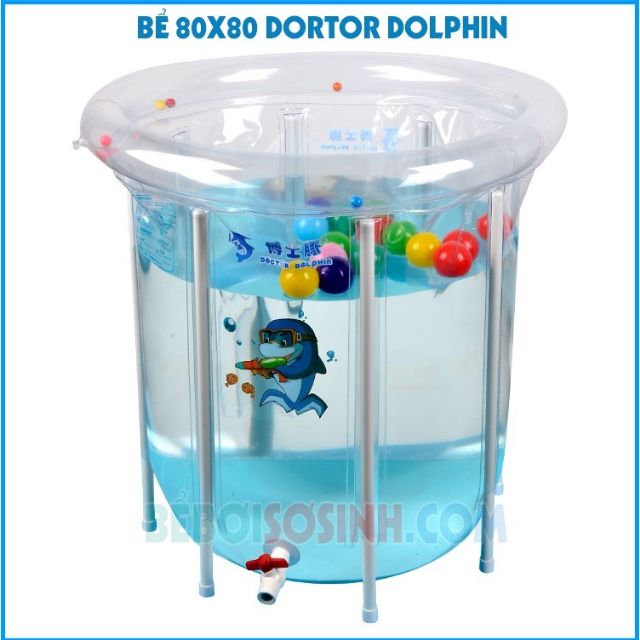 Bể bơi thành cao trong suốt cho bé - Chính hãng Doctor Dolphin