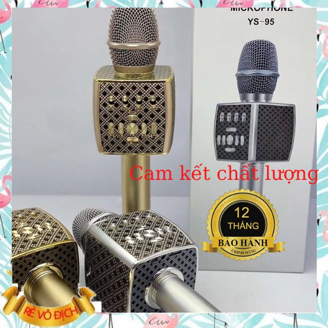 [ Bảo Hành 12 Tháng ] Micro Karaoke bluetooth YS 95 Mic Hát Karaoke Livetream Micro Ghi Âm Hỗ Trợ Đổi Giọng