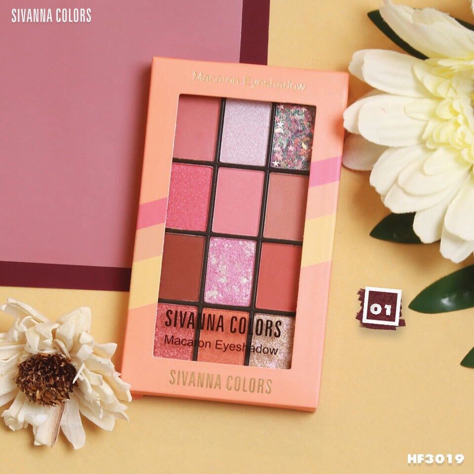 Bảng mắt Sivanna Hf3019 Sivanna Macaron Eyeshadow 12 ô
