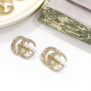 khuyên tai gucci đá