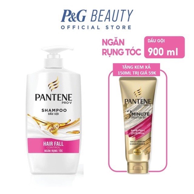 Bộ Dầu gội Pantene 900ML & Kem xả 3 phút diệu kỳ 150ML