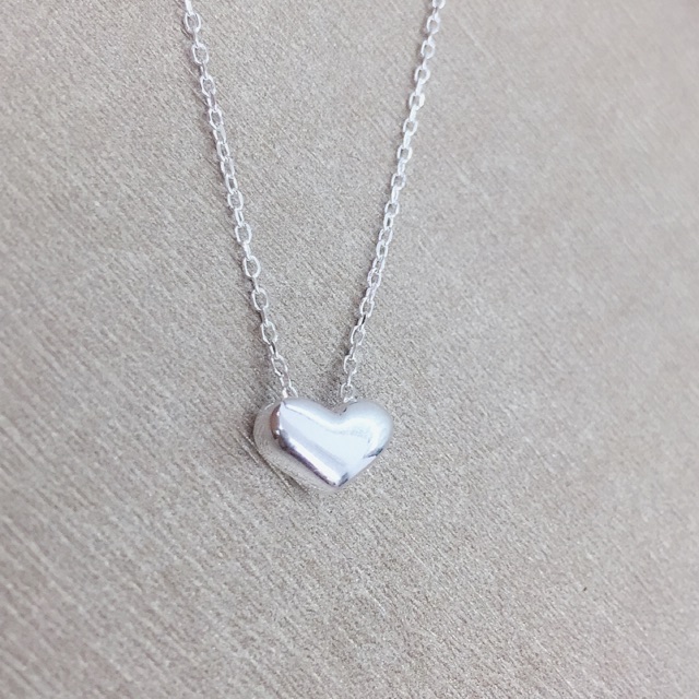 Dây chuyền tim trơn bạc ta đẹp