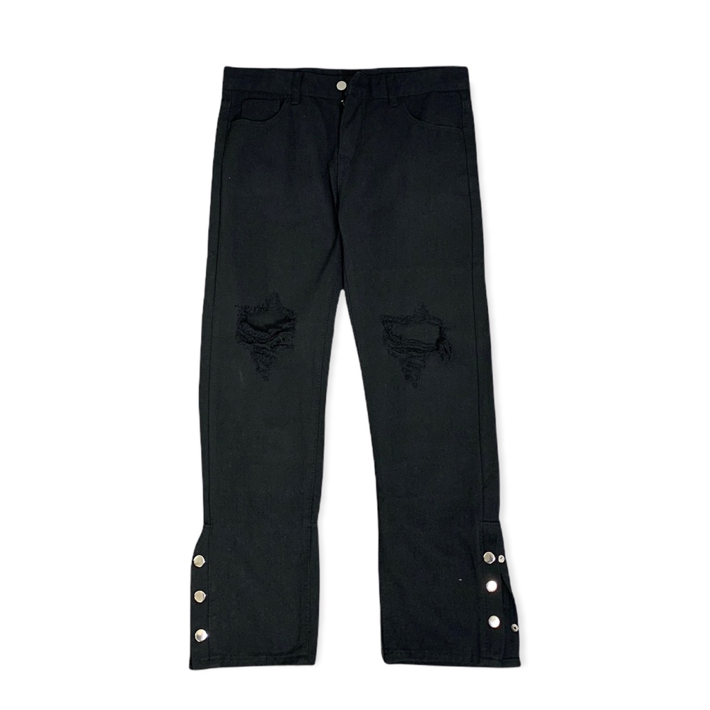 Quần bò rách nút nam nữ unisex QB101