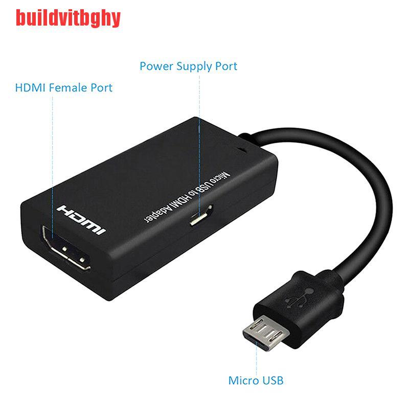 (Mua-Code) Dây Cáp Chuyển Đổi Micro Usb 2.0 Sang Hdmi Hdtv Tv Hd Cho Điện Thoại Samsung Lg S7