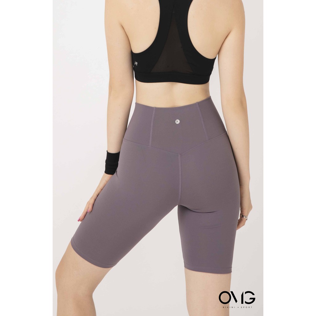 Quần tập Gym, Yoga Nữ BIKINI PASSPORT kiểu lửng đan dây - màu Tím - BG090_PP